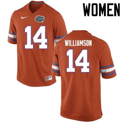 Women's Florida Gators #14 Chris Williamson NCAA Nike Orange Authentic Stitched College Football Jersey BZV6462OR